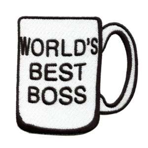 NBC The Office Michael Scott's "World's Best Boss" Coffee Mug Embroidered Iron on Patch
