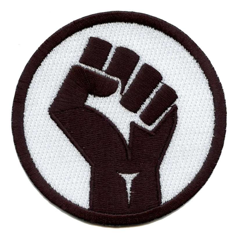 Black Fist Of Power BLM Embroidered Iron On Patch
