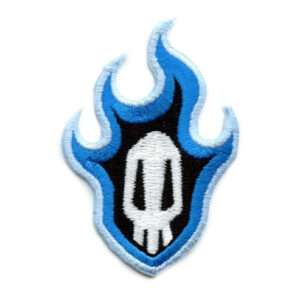 Bleach Logo Anime Blue Skull Embroidered Iron On Patch