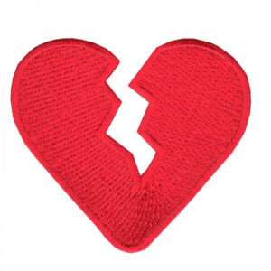 Broken Heart Patch Embroidered Iron On Patch