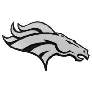 Denver Broncos Emblem Premium Solid Metal Chrome Plated Car Auto 1 Denver Broncos Emblem Premium Solid Metal Chrome Plated Car Auto
