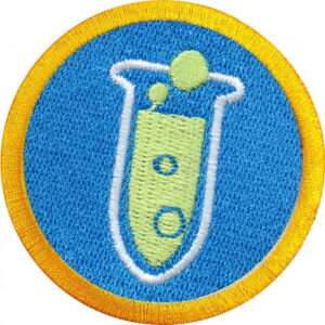Chemistry Merit Badge Scout Embroidered Iron-on Patch