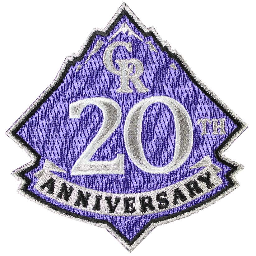 2013 Colorado Rockies World Series 20th Anniversary Logo Sleeve Patch