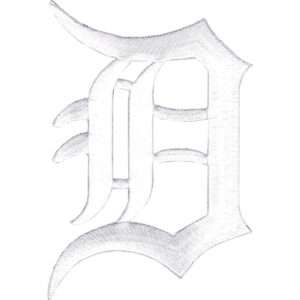 Detroit Tiger Logo Primary Jersey Patch (White)