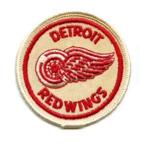 1970'S Red Wings Detroit Jersey NHL Hockey Vintage Round Team Logo Patch 1 1970'S Red Wings Detroit Jersey NHL Hockey Vintage Round Team Logo Patch