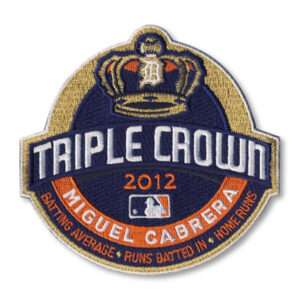 MLB Miguel Cabrera Triple Crown Winner Detroit Tigers Logo Patch