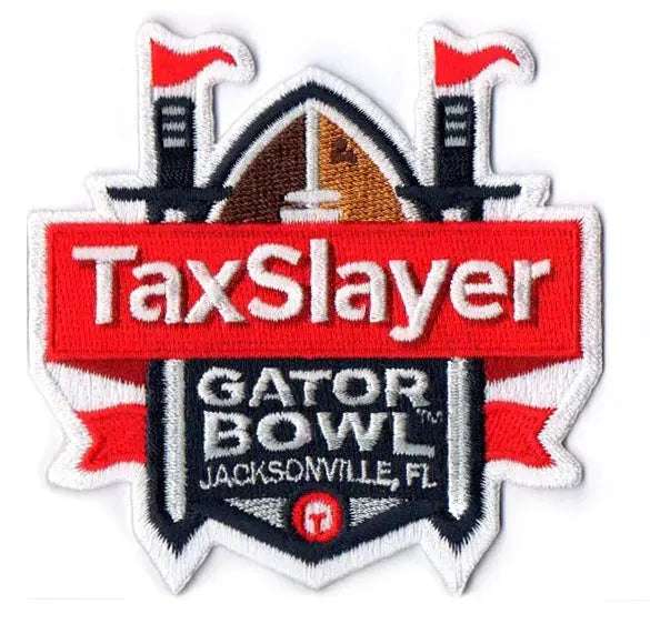Tax Slayer Gator Bowl 2022 Game Jersey Patch In Jacksonville 2022 Notre Dame Gamecocks