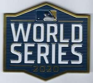 2020 MLB World Series Emboss Tech Jersey Patch Los Angeles Dodgers Tampa Rays World Series