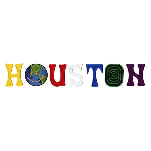 Custom Black Houston Astros Hoodie World Themed Font Parody Embroidered Pullover Hoodie