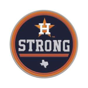 Houston Astros Color Houston Strong Aluminum Auto Emblem