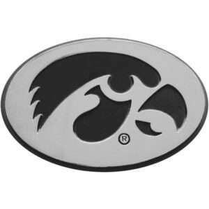 Iowa Hawkeye Logo Premium Solid Metal Chrome Plated Car Auto Emblem