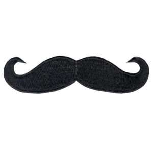 Mustache Emoji Embroidered Iron On Patch 1 Mustache Emoji Embroidered Iron On Patch