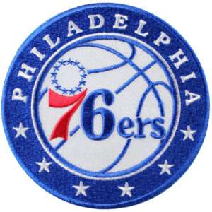Philadelphia 76ers Logo Large Sticker Iron On NBA Patch 1 Philadelphia 76ers logo Large Sticker Iron On NBA Patch