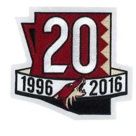 2017 Official Arizona Coyotes Jersey 20th Anniversary Jersey Patch 1 2017 Official Arizona Coyotes Jersey 20th Anniversary Jersey Patch
