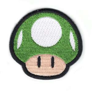 Nintendo Super Mario Game Green 1-Up Mushroom Iron On Patch