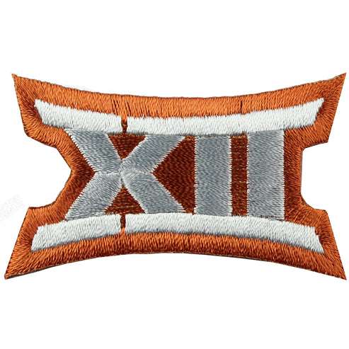 University of Texas Football Jersey Big 12 XII Conference Gray Burnt Orange Jersey Uniform Patch