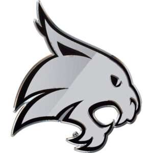 Texas State Bobcats Logo Chrome Premium Solid Metal Car Auto Emblem