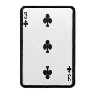 The Three Of Clubs Card FotoPatch Game Deck Embroidered Iron On