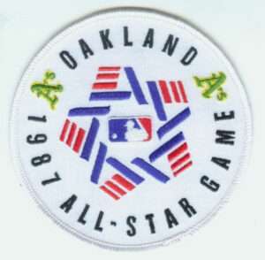 1987 MLB All Star Game Oakland A Logo A's Alameda County Coliseum Jersey Patch