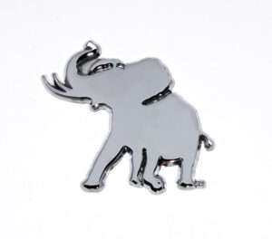 Alabama Crimson Tide Elephant Logo NCAA College Team Solid Metal Chrome Emblem AMG