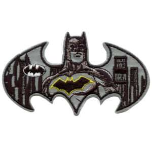 DC Comics Batman Patch Grayscale Patch Hero Justice Dark Knight Embroidered Iron On