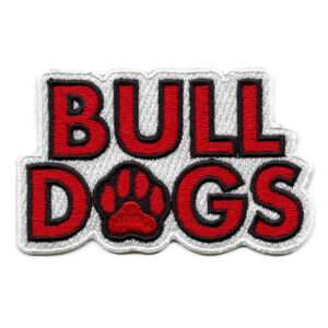 Uga Bulldog Logo Paw Print Patch Football Fan Embroidered Iron On
