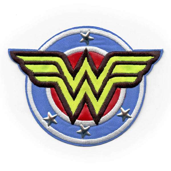 DC Comics Wonder Woman Shield Patch Star Studs Dc Heroes Embroidered ...