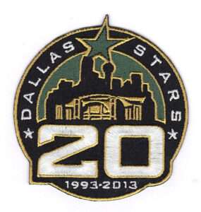 2012-13 Dallas Stars Patch 20th Anniversary Jersey Patch