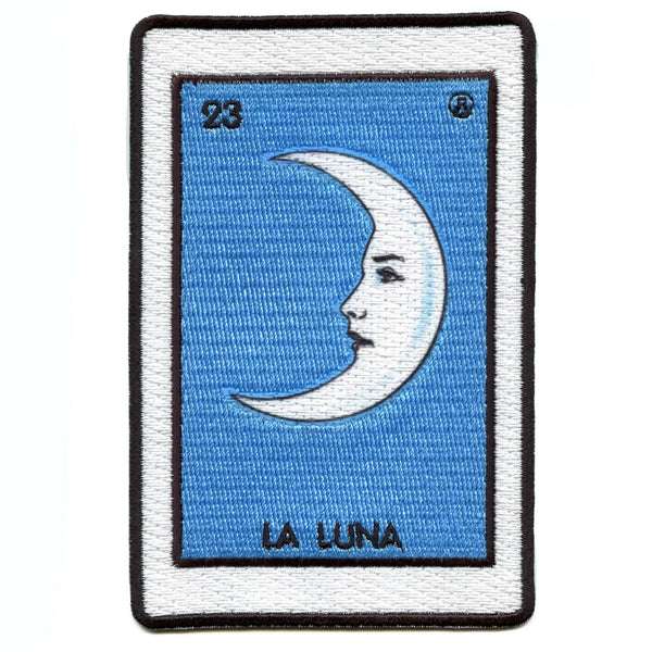 La Loteria Luna 23 Patch Moon Mexican Card Sublimated Embroidery Iron On