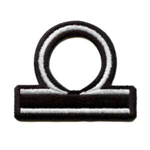 Libra Astrological Zodiac With Scales Symbol Patch Horoscope Sign Embroidered Iron On