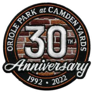 Baltimore Orioles Logo History Jersey Sleeve Patch Camden Yards 30th Anniversary Embroidered (2022)