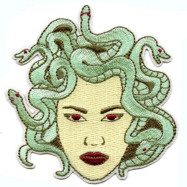 Snake Haired Medusa Face Patch Greek Mythology Legend Embroidered Iron 