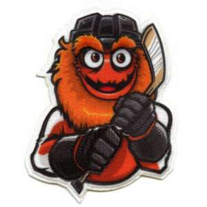 Philadelphia Orange Mascot Creature FotoPatch Hockey Parody Embroidery Iron On 1 Philadelphia Orange Mascot Creature FotoPatch Hockey Parody Embroidery Iron On