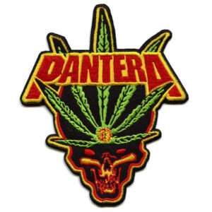 Pantera Patch Leaf Skull Patch Pot Heavy Metal Embroidered Iron On