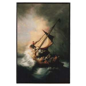 Rembrandt Painting Christ In The Storm XL Embroidered Iron On Patch
