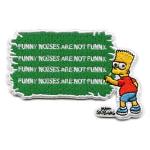 The Simpsons Bart Chalkboard Writing On Patch Embroidered Iron On