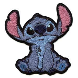 Lilo And Sitting how Tall is Stitch Ears Patch Blue Intergalactic Alien Chenille Iron On