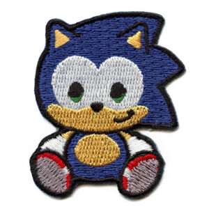 Chibi Sonic The Hedgehog Patch Doll Embroidered Iron On