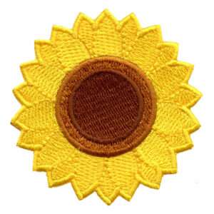 Embroidered Sunflower Iron On Patch