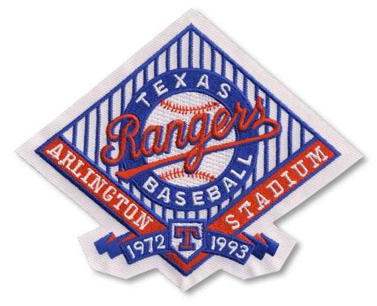 Texas Ranger New Logo Arlington Stadium Jersey Patch (1993)