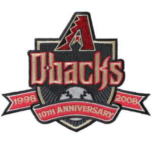 2008 Arizona Diamondback's Menu 10th Anniversary Patch Black Border