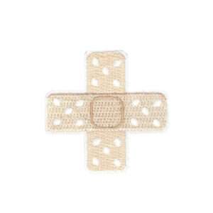 Band Aid Emoji Iron On Embroidered Patch