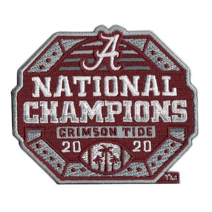 2020 College National Champions Alabama Crimson Tide Football Uniforms Patch