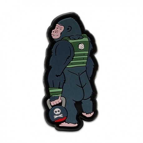 DR WOD ""Silver Back" Rubber Patch Of Velcro