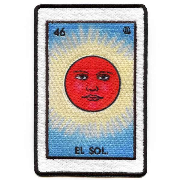 Loteria El Sol 46 Patch Sun Mexican Card Sublimated Embroidery Iron On