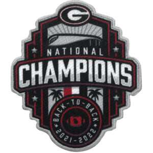 Georgia UGA National Championship Logo Back to Back 2021-2022 Football Patch