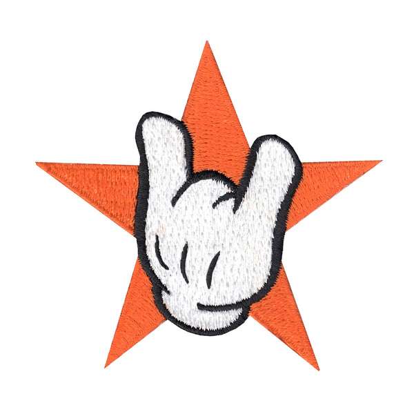 Houston Star Hand Emoji H-Town Iron On Stars Applique Patch