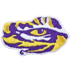 Louisiana State Tigers LSU Tiger Eye Logo Iron On Embroidered Patch