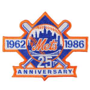 1986 NY Mets Uniforms 25th Anniversary Jersey Sleeve Patch