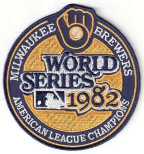 1982 Milwaukee Brewers American League Champions MLB World Series Logo Jersey Patch